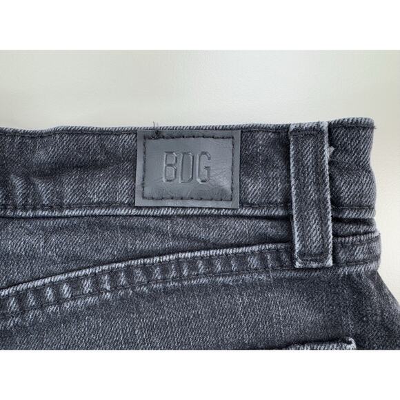 BDG Womens Denim Cut Off Jean Shorts 29 Black Girlfriend High Rise Cowboy Rock - Picture 11 of 12